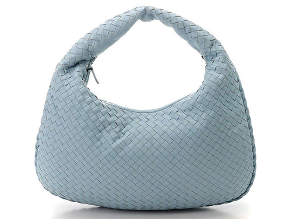 BOTTEGA VENETA Hobo Bag Intrecciato Lambskin Blue